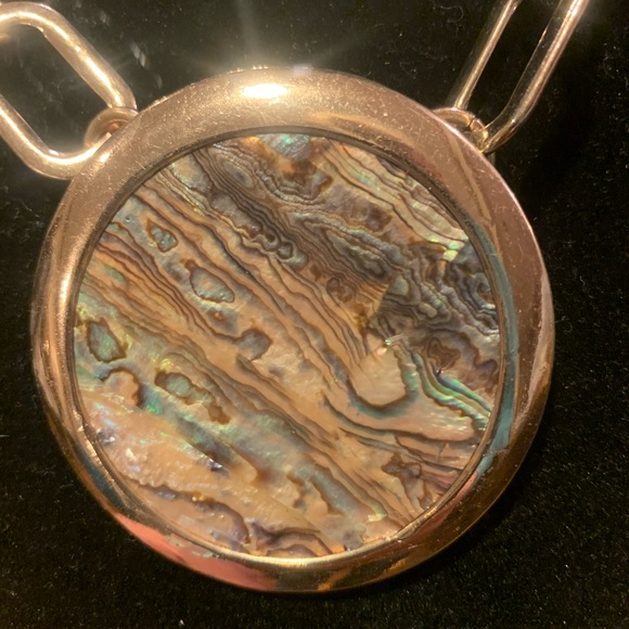 Apt.9 costume necklace w/ faux abalone pendent. - Picture 2 of 5